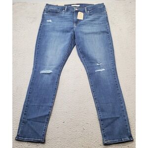 Levi's Jeans Womens 33/30 Blue Denim Hypersoft Distressed 311 Shaping Skinny Leg